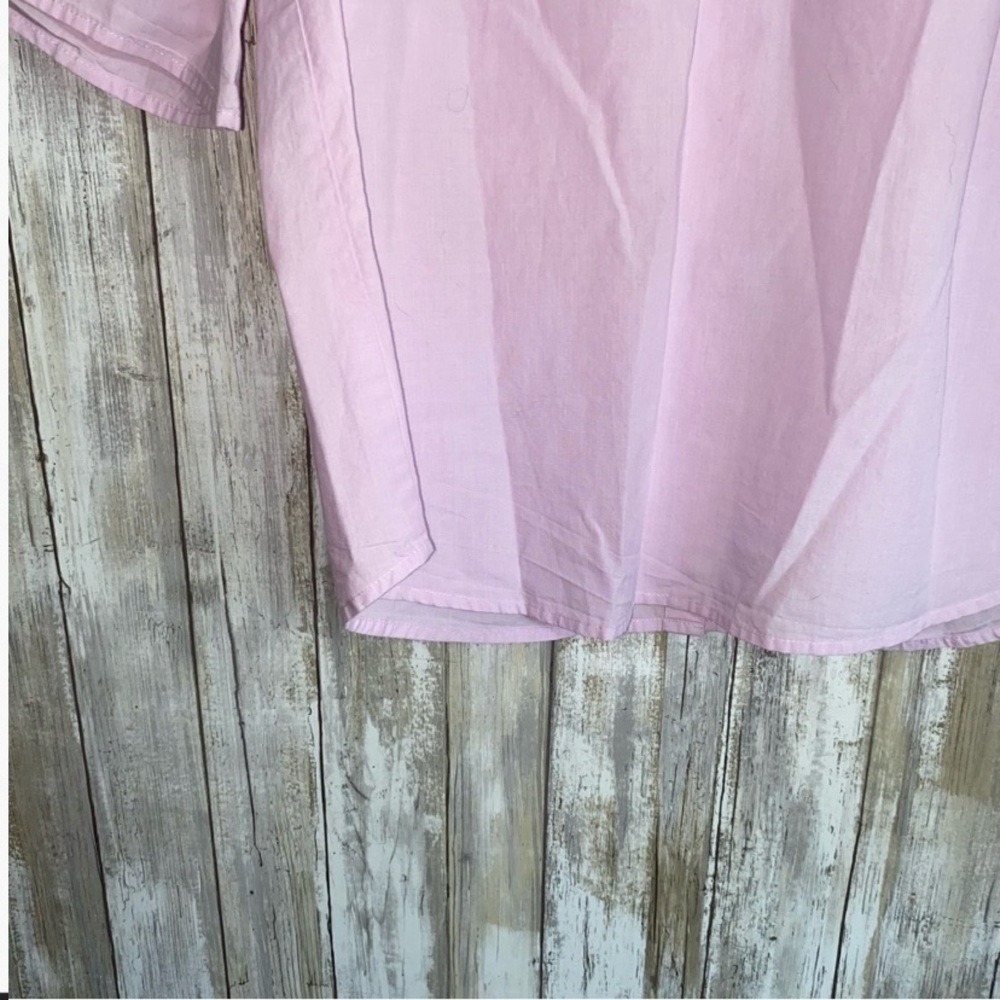 J.Crew Lavender Ruffle Sleeve Top Cotton Blouse Short Sleeve Size 4 - Picture 3 of 7